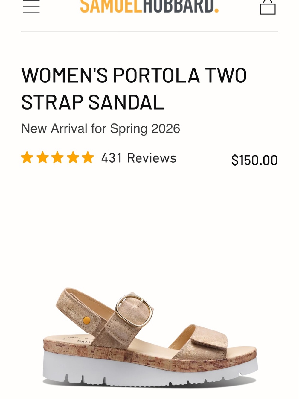 Samuel Hubbard Portola Sz 11 M Women's Rose Gold Suede Leather 2 Strap Sandals